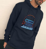 Neon Moog Style Synth Mens Hoodie