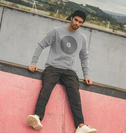 Mens Vinyl Record Outline Sweatshirt