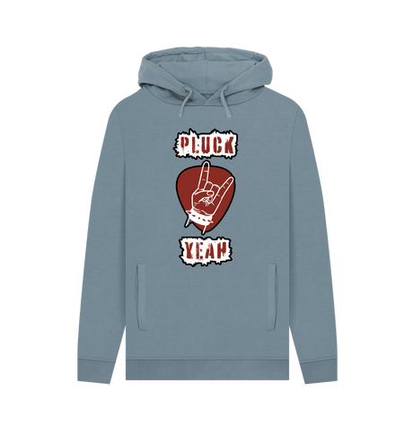 Stone Blue Printed Hoody Front