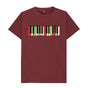 Red Wine Colourful Keyboard Print T-Shirt