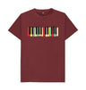 Red Wine Colourful Keyboard Print T-Shirt