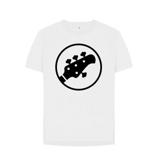 White Womens Stingray Guitar Head T-shirt