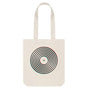 Natural Vinyl Record Outline Shopper Bag