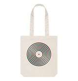 Natural Vinyl Record Outline Shopper Bag