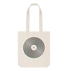 Natural Vinyl Record Outline Shopper Bag