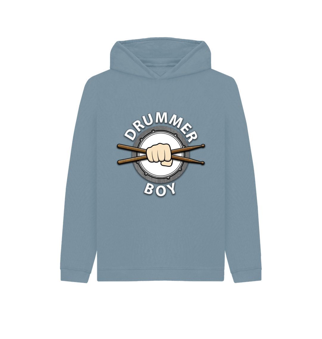 Stone Blue Kids Drummer Boy Hoodie