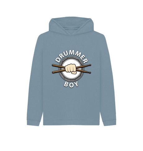 Stone Blue Kids Drummer Boy Hoodie