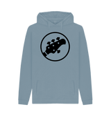Stone Blue Printed Hoody Front