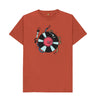 Rust Cartoon DJ Turntable & Mic T-Shirt