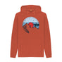 Rust Mens Vinyl Record Mountain Hoodie