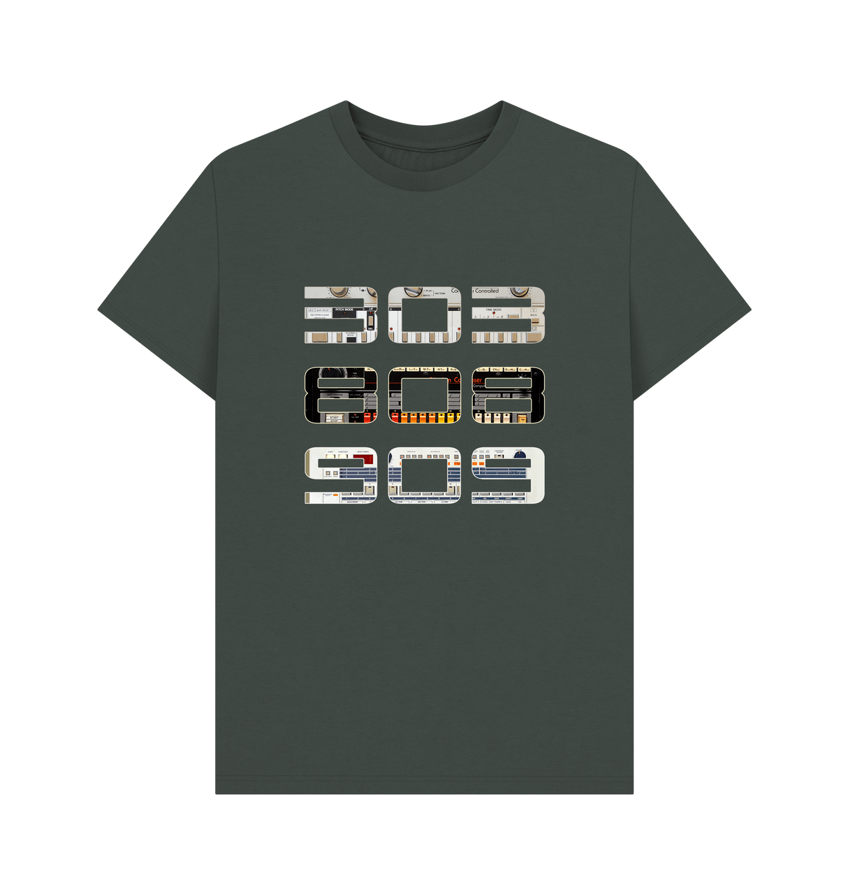 Dark Grey Printed T-shirt Front