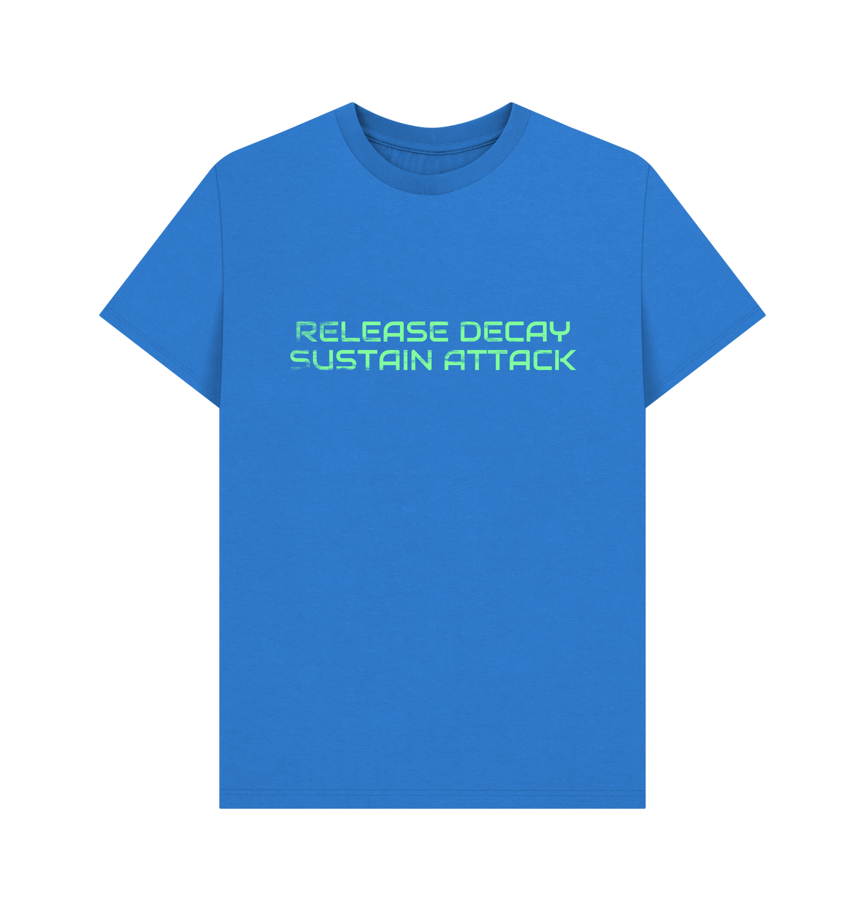 Bright Blue Printed T-shirt Front