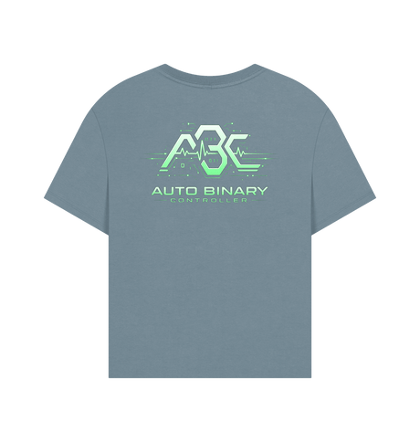 Stone Blue Printed T-shirt Back