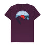 Purple Mens Vinyl Record Mountain T-Shirt