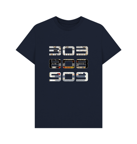 Navy Blue Printed T-shirt Front