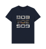 Navy Blue Printed T-shirt Front