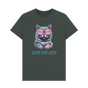 Dark Grey \"Cool For Cats\" Graphic Mens T-Shirt