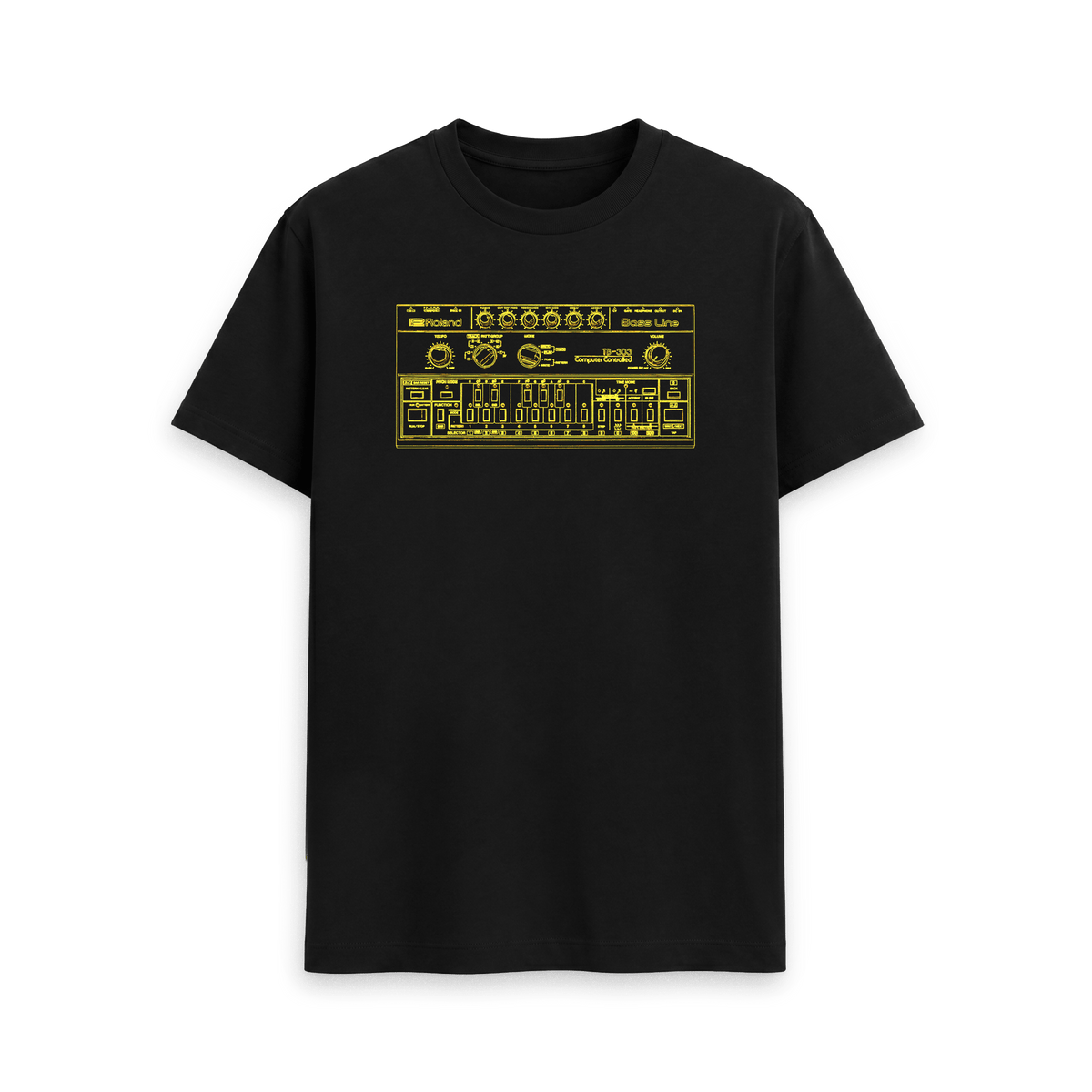 Black Printed T-shirt Front