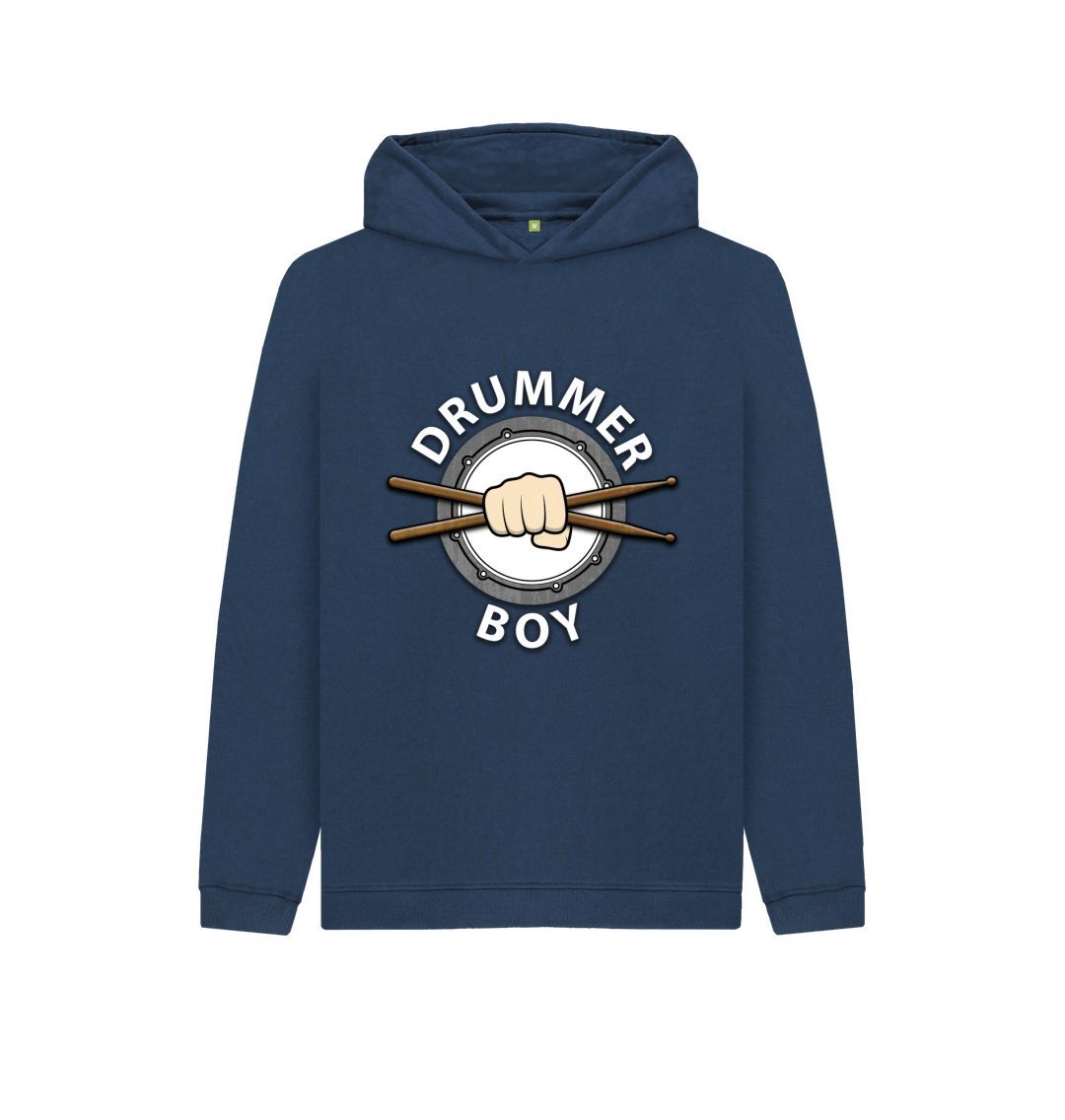 Navy Blue Kids Drummer Boy Hoodie