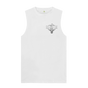 White Combined Clef Heart Symbol Graphic Mens Vest