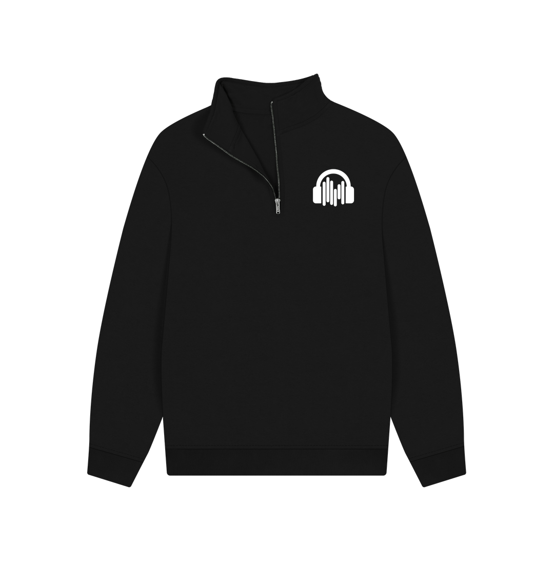 Black Sound Shirts Pocket Logo Quarter Zip Unisex Sweatshirt