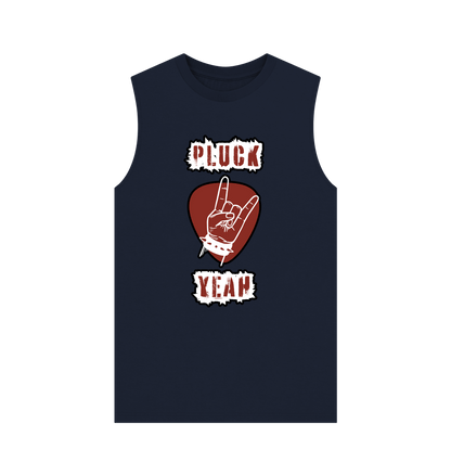 Navy Blue \"Pluck Yeah\" Graphic Mens Vest