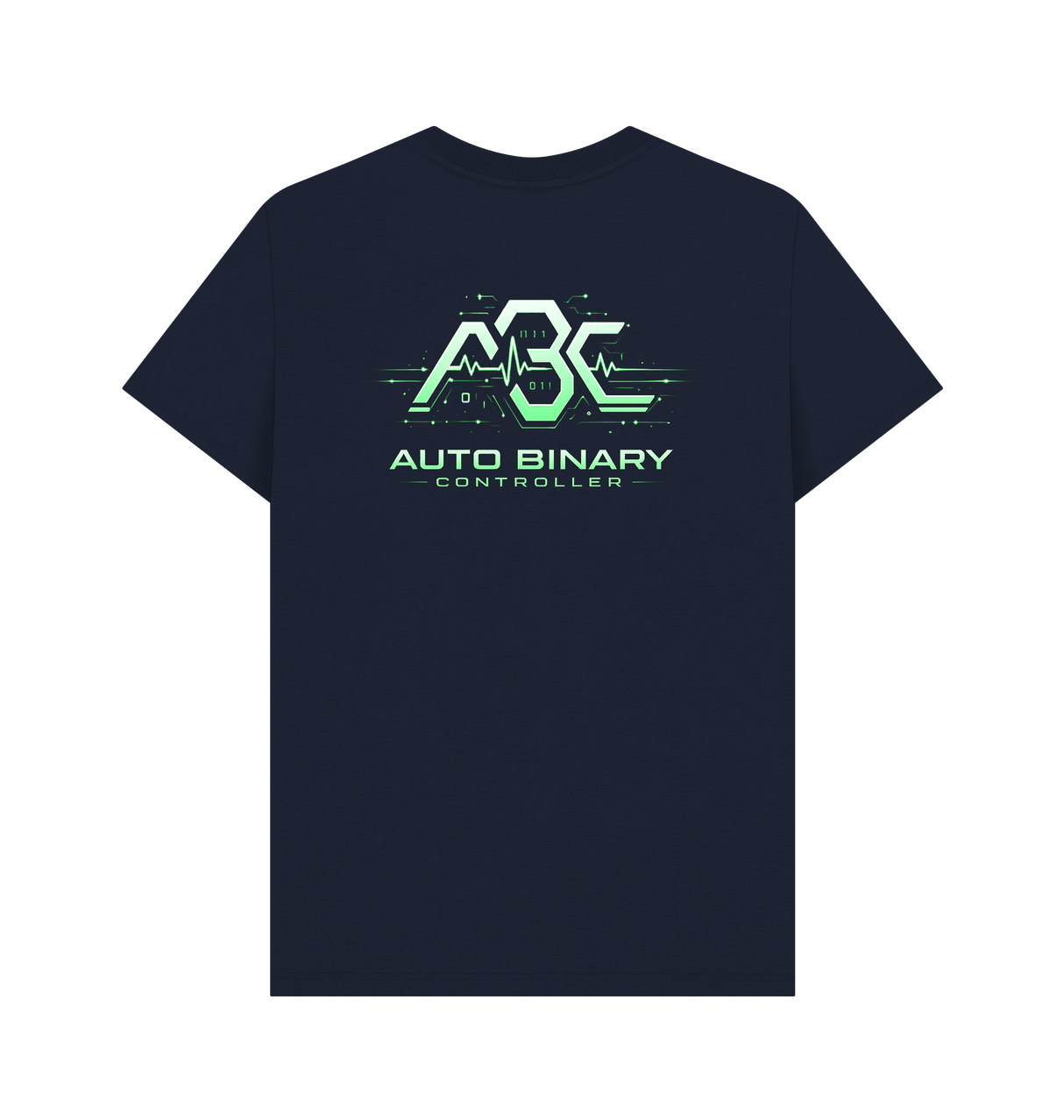 Navy Blue Printed T-shirt Back