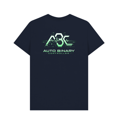 Navy Blue Printed T-shirt Back