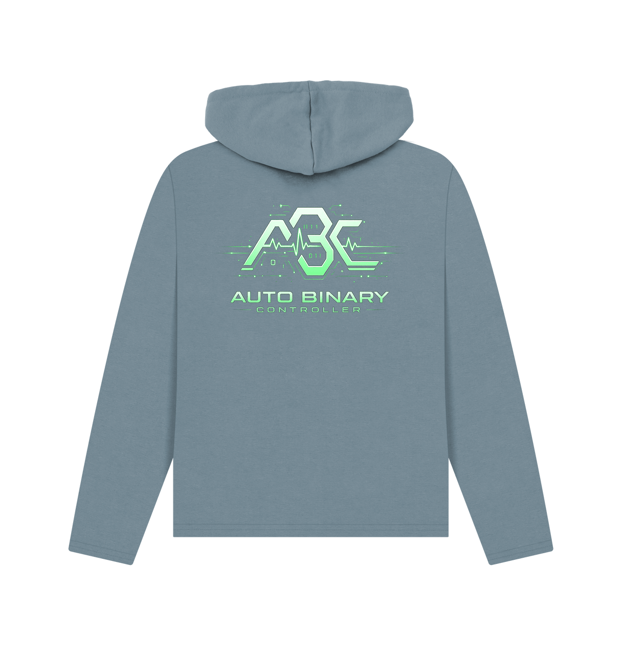 Stone Blue Printed Hoody Back