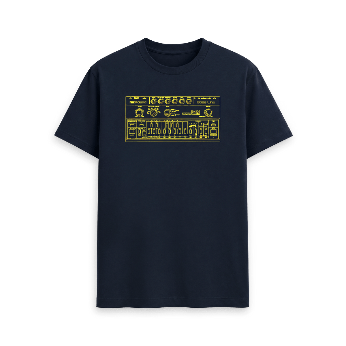 Navy Blue Printed T-shirt Front