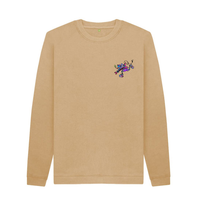Sand Mens Cartoon Character Flying V Sweater