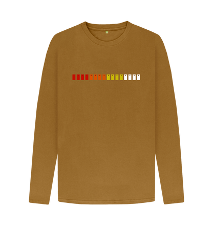 Brown TR-808 Pads Mens Long Sleeve T-Shirt