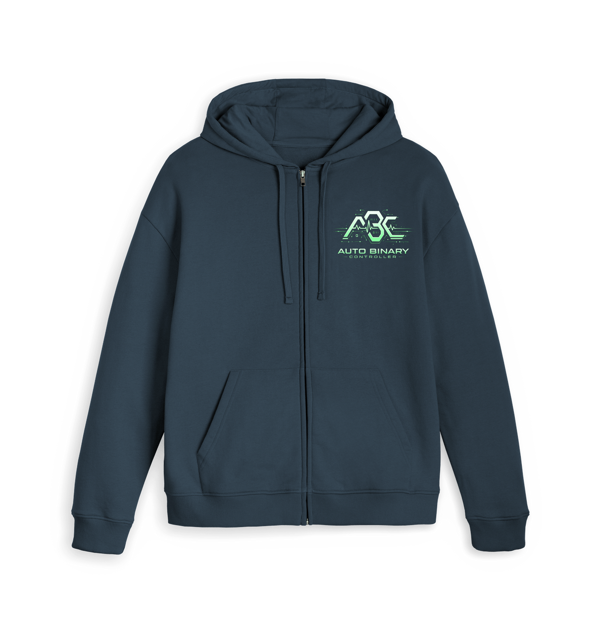 Navy Zip hoody Front