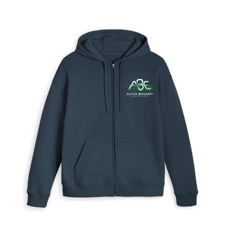 Navy Zip hoody Front