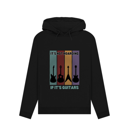 Black \"It's Not Hoarding If It's Guitars\" Womens Pullover Hoodie