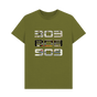 Moss Green Printed T-shirt Front