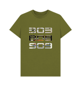 Moss Green Printed T-shirt Front