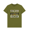 Moss Green Printed T-shirt Front