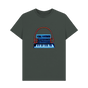 Dark Grey Neon Moog Style Synth Mens T-Shirt