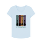Sky Blue \"It's Not Hoarding If It's Guitars\" Womens V-Neck T-Shirt