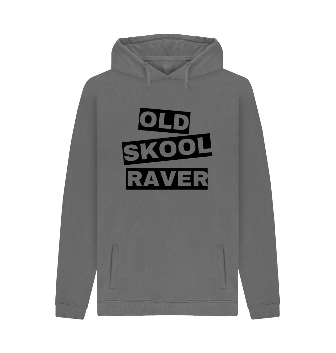 Slate Grey Mens \"Old Skool Raver\" Hoodie
