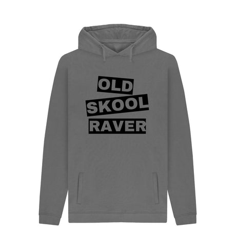 Slate Grey Mens \"Old Skool Raver\" Hoodie