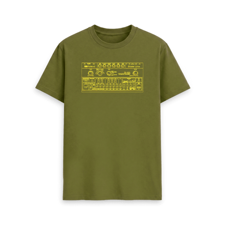 Moss Green Printed T-shirt Front