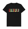 Black Colourful Keyboard Print T-Shirt