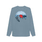 Stone Blue Womens Vinyl Record Mountain Sweatshirt