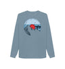 Stone Blue Womens Vinyl Record Mountain Sweatshirt