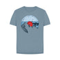 Stone Blue Womens Vinyl Record Mountain T-Shirt