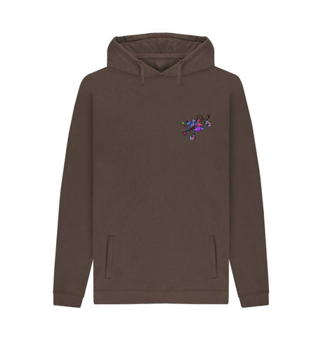 Chocolate Mens Cartoon Character Flying V Hoodie