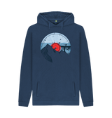 Navy Printed Hoody Front