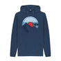 Navy Mens Vinyl Record Mountain Hoodie